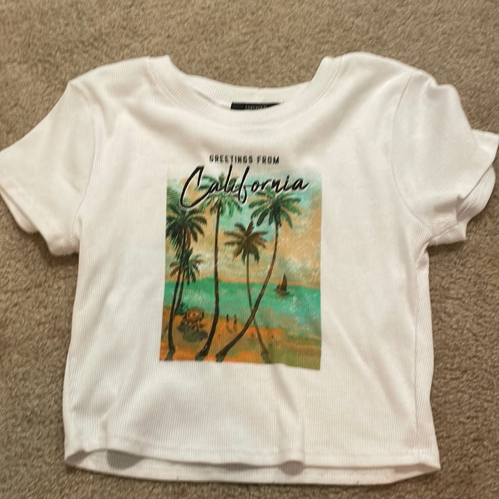 White Hollister Crop Top